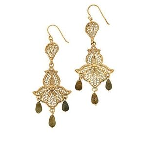 Bellezza Bronze Labradorite Bead Floral Filigree